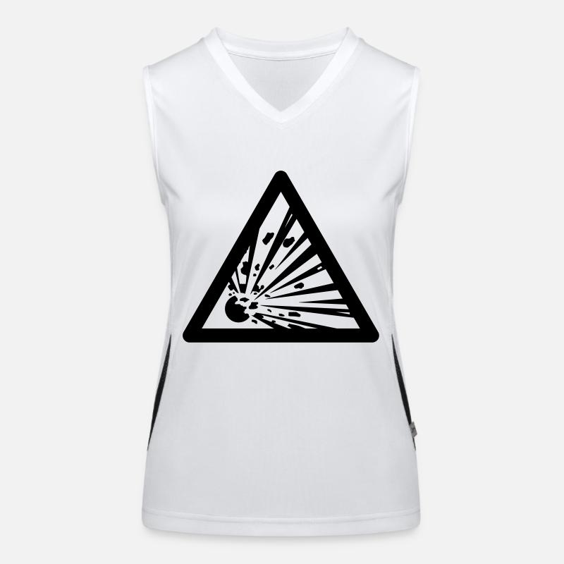 Gefahrensymbol - Sprengstoffe Funktionelles Kontrast-Tank Top für Frauen