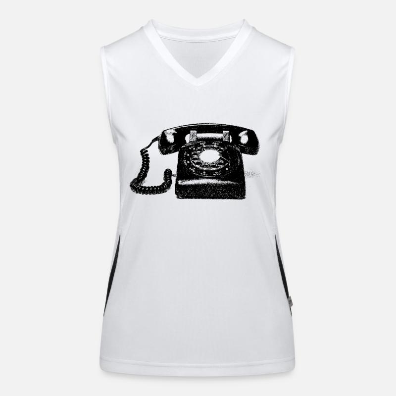 TELEFON Funktionelles Kontrast-Tank Top für Frauen