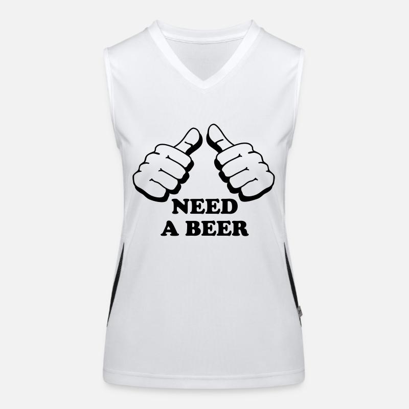 I need a beer Funktionelles Kontrast-Tank Top für Frauen