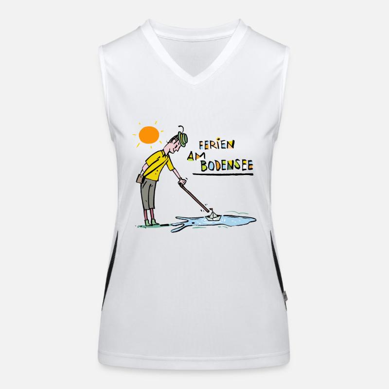 Bodensee, Funktionelles Kontrast-Tank Top für Frauen