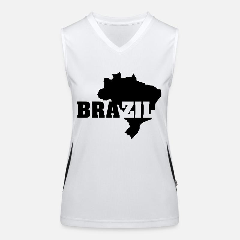 Brazil (ID: 002004) Funktionelles Kontrast-Tank Top für Frauen