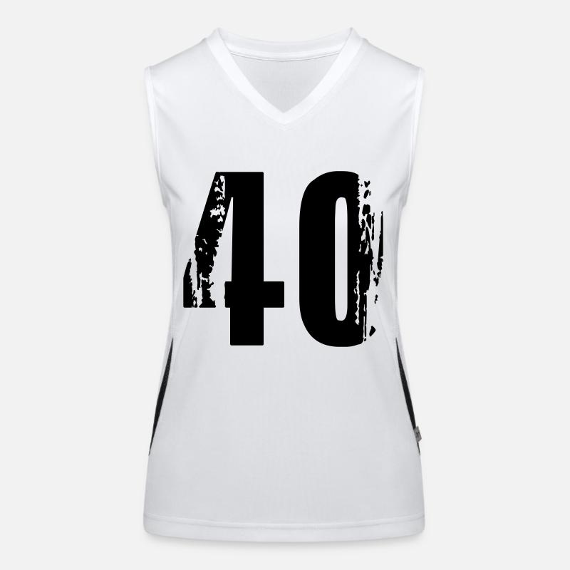 40 - Nummer Funktionelles Kontrast-Tank Top für Frauen