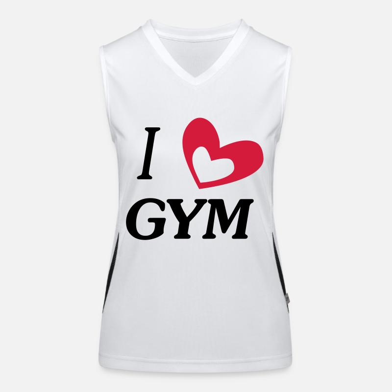 j'aime la gym Débardeur respirant contrasté Femme