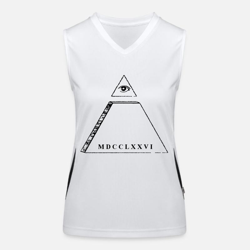 Pyramide - oeil de la Providence Débardeur respirant contrasté Femme