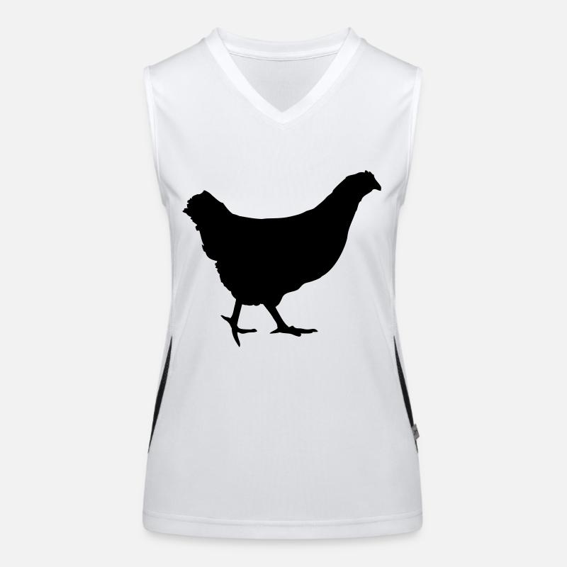 En cours d'exécution poule poulet Débardeur respirant contrasté Femme