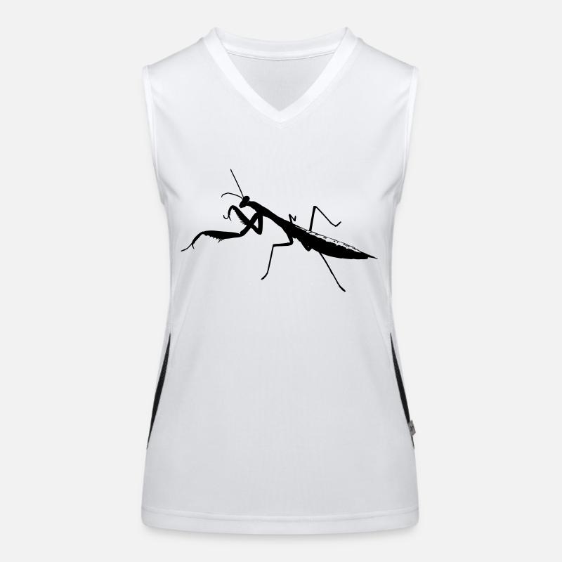 Gottesanbeterin Funktionelles Kontrast-Tank Top für Frauen