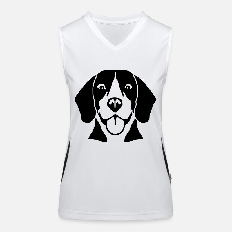 Beagle Funktionelles Kontrast-Tank Top für Frauen