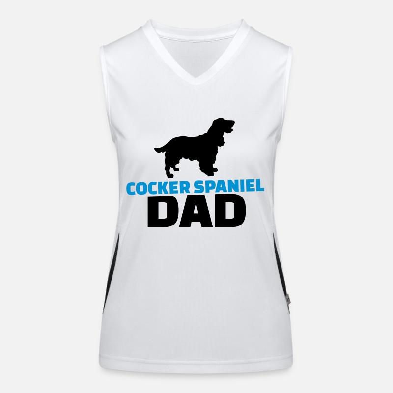 Cocker Spaniel Funktionelles Kontrast-Tank Top für Frauen