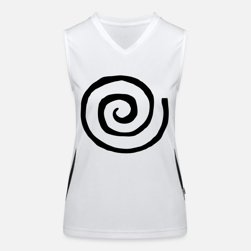 Spirale Linie Funktionelles Kontrast-Tank Top für Frauen
