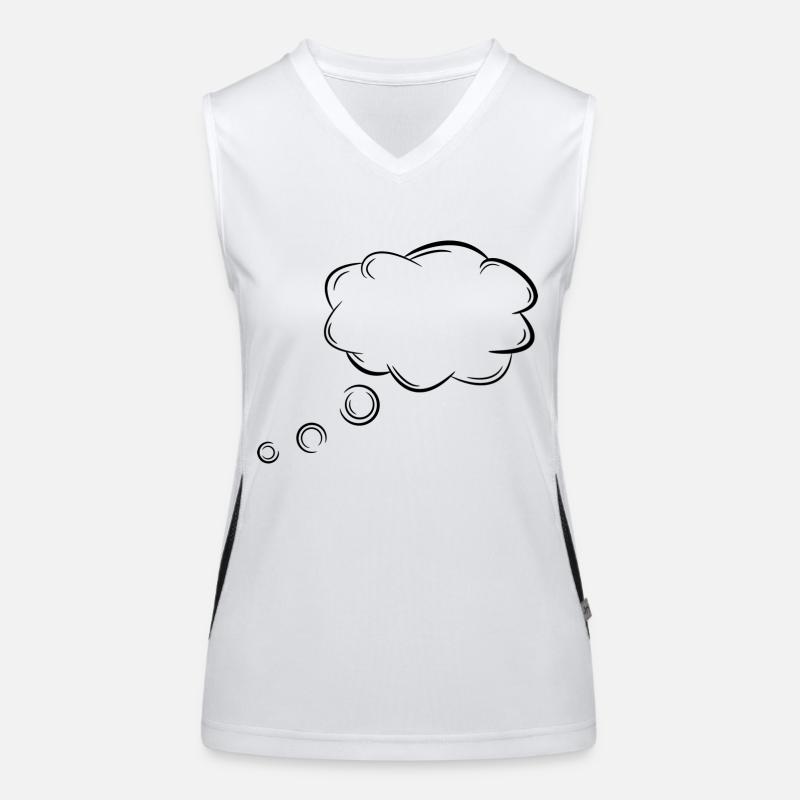 Gedankenblase anpassbar mit Sätze oder Wörter Funktionelles Kontrast-Tank Top für Frauen