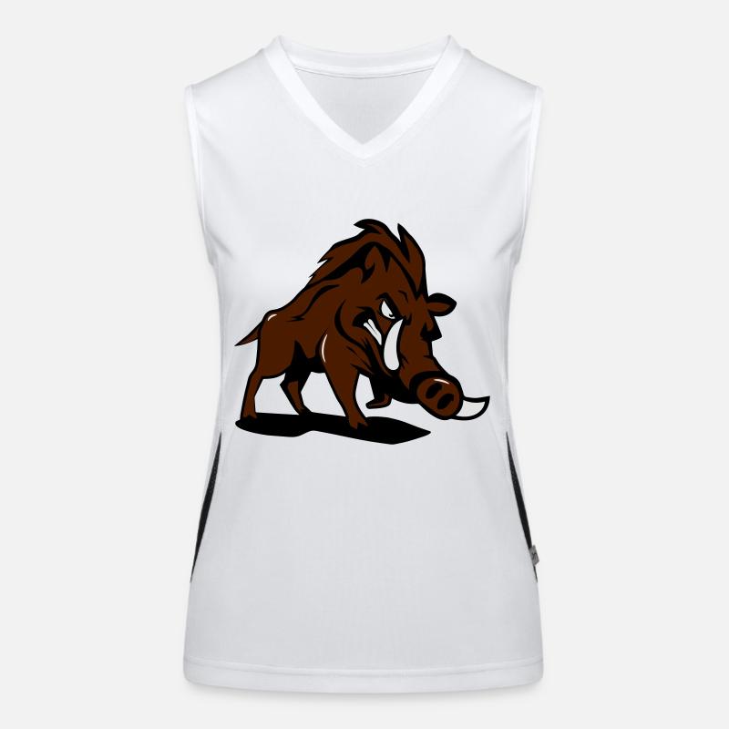 wildschwein gefährlich Funktionelles Kontrast-Tank Top für Frauen