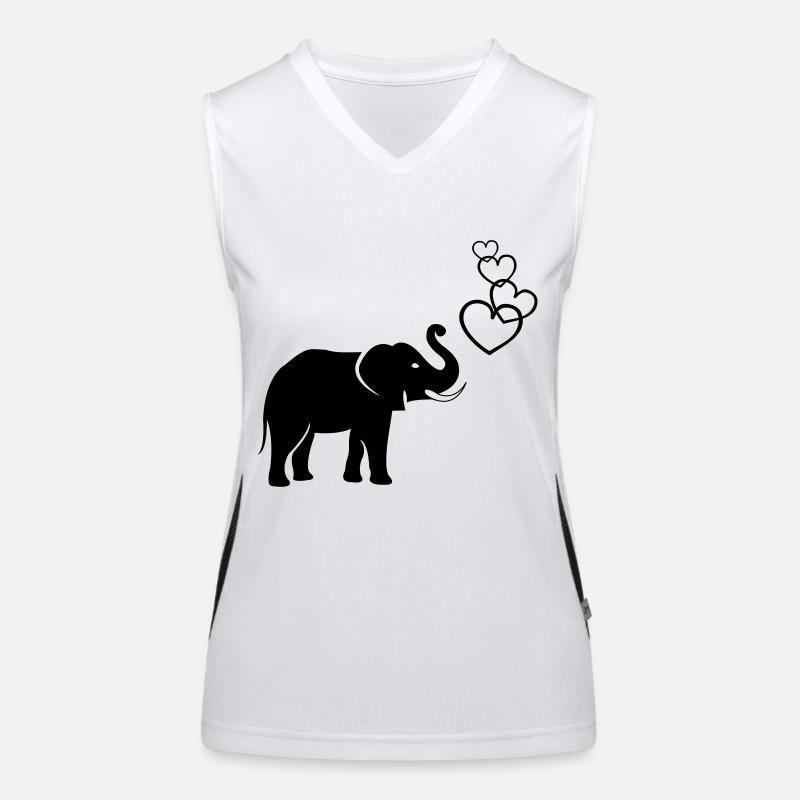 elefanten_love_02 Funktionelles Kontrast-Tank Top für Frauen