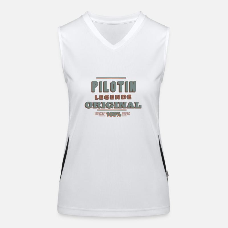Pilotin Funktionelles Kontrast-Tank Top für Frauen