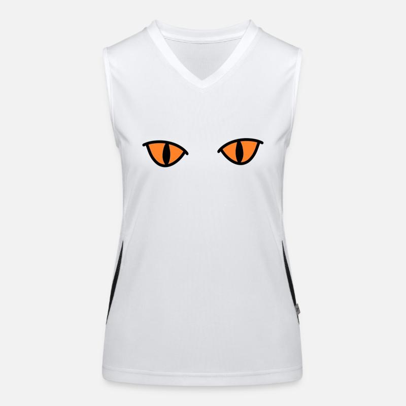 Yeux de chat Yeux de chat Yeux de chat Débardeur respirant contrasté Femme