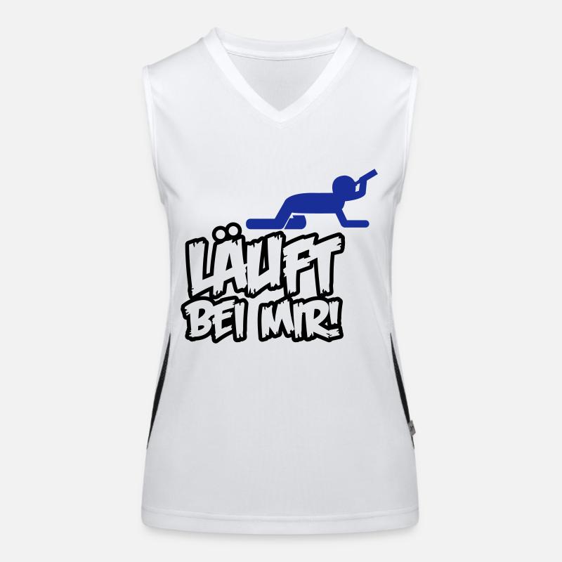 laeuft_bei_mir_02 Funktionelles Kontrast-Tank Top für Frauen