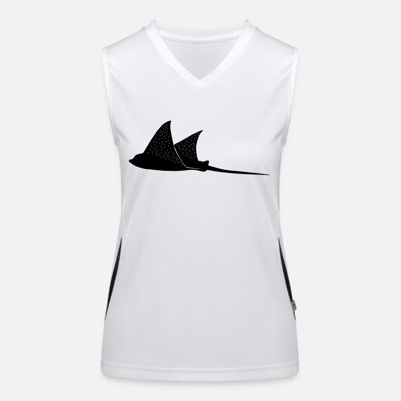 Eagle rays in flight mode Women's Functional Contrast Tank Top