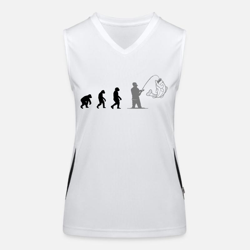 Evolution Fishing - Women's Functional Contrast Tank Top - white/black