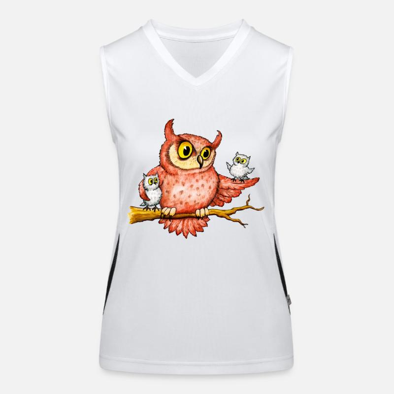 Eulen Funktionelles Kontrast-Tank Top für Frauen