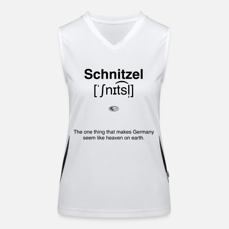 Schnitzel - himmlisches deutsches Essen Funktionelles Kontrast-Tank Top für Frauen