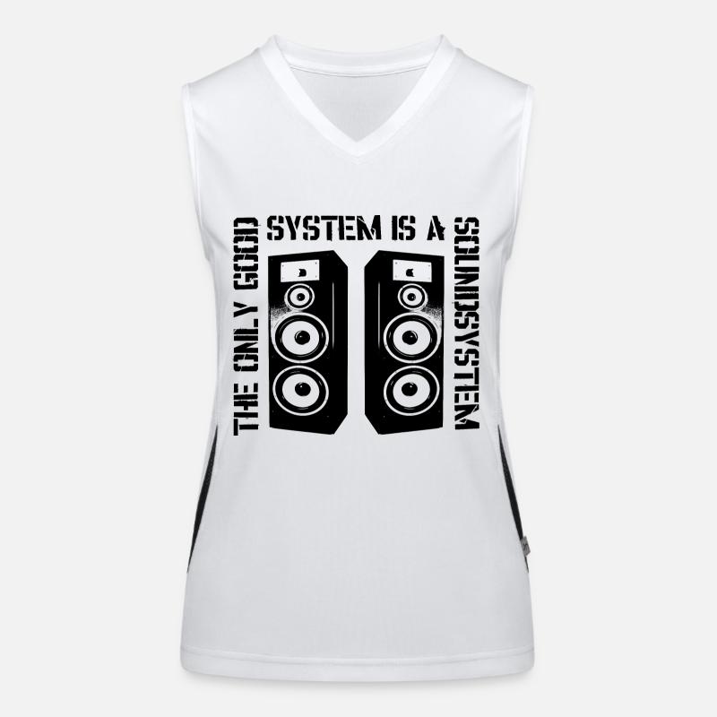 The Only Good System is a Soundsystem Funktionelles Kontrast-Tank Top für Frauen