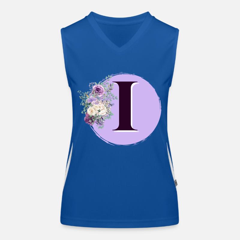 Buchstabe I Blumenkrone Funktionelles Kontrast-Tank Top für Frauen