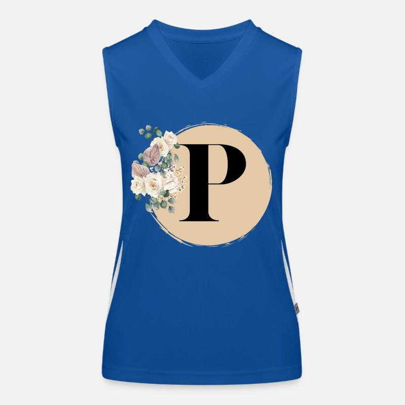 Buchstabe P Funktionelles Kontrast-Tank Top für Frauen