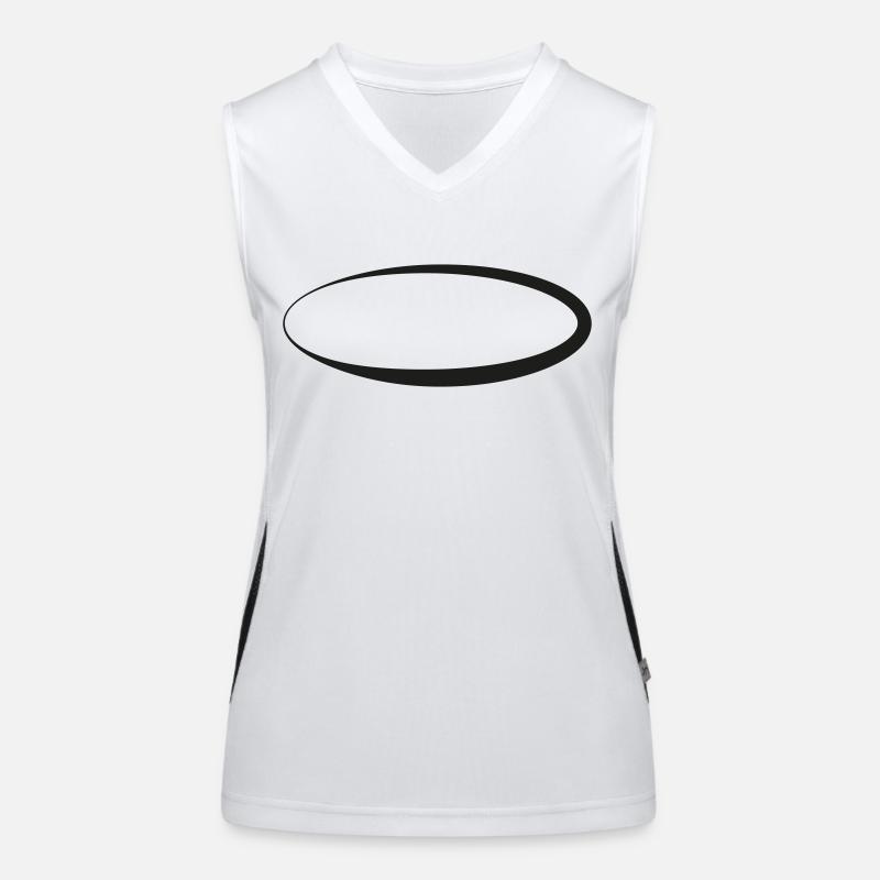Oval Circle Geometry Women's Functional Contrast Tank Top