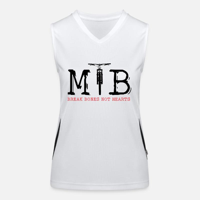 VTT VTT VÉLO DE DESCENTE SE CASSER LES OS PAS Débardeur respirant contrasté Femme