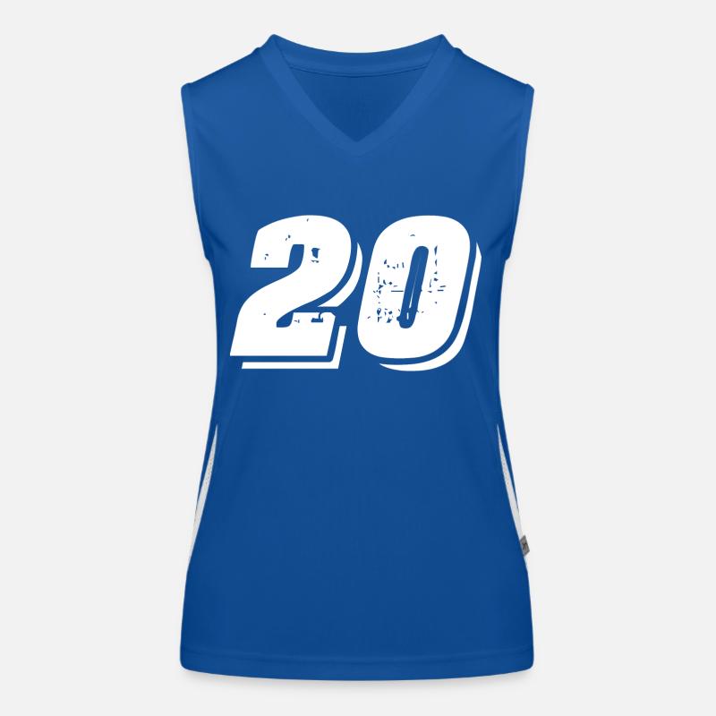 20 number symbol Women's Functional Contrast Tank Top