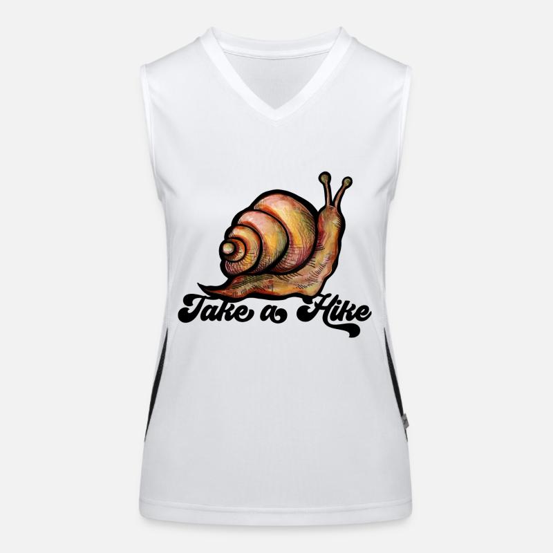 Machen Sie eine Wanderschnecke Funktionelles Kontrast-Tank Top für Frauen
