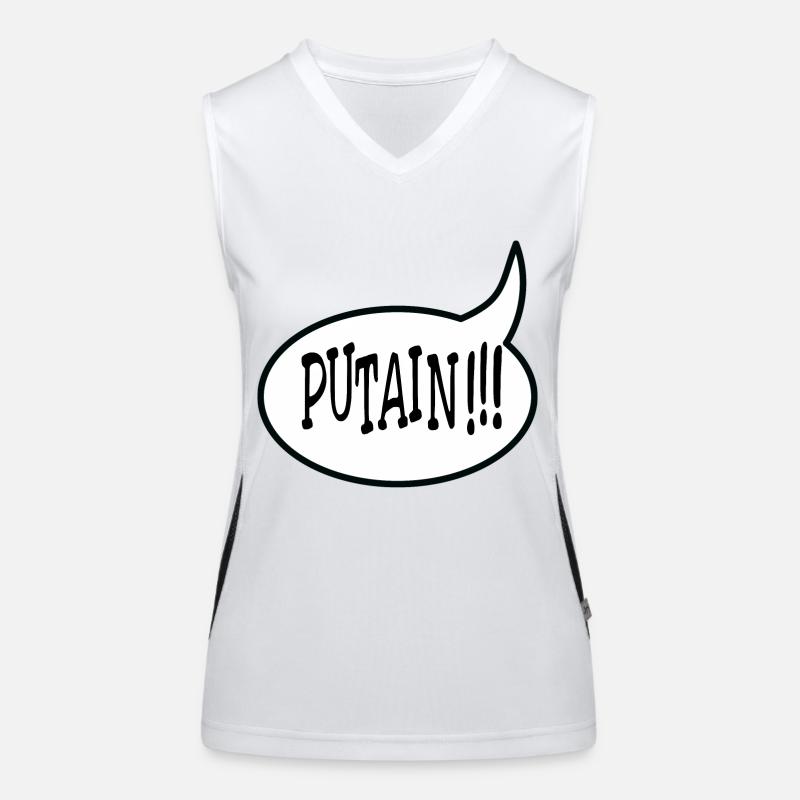 Putain !!! Débardeur respirant contrasté Femme