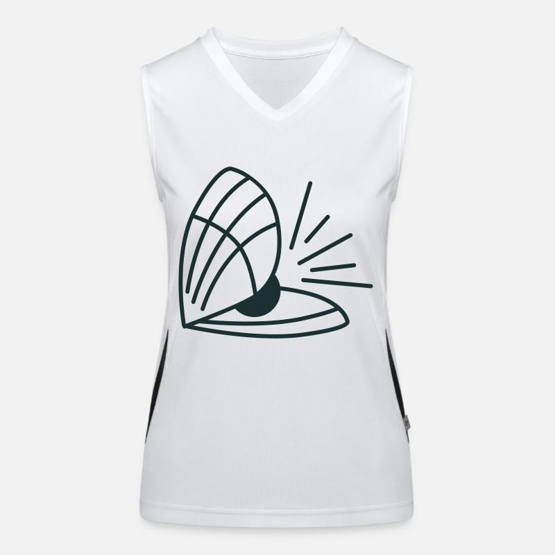 Perle noire Débardeur respirant contrasté Femme