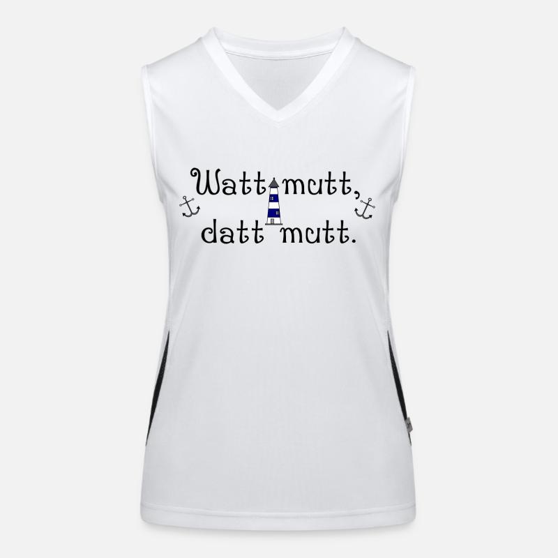 Watt mutt datt mutt mutt Women's Functional Contrast Tank Top