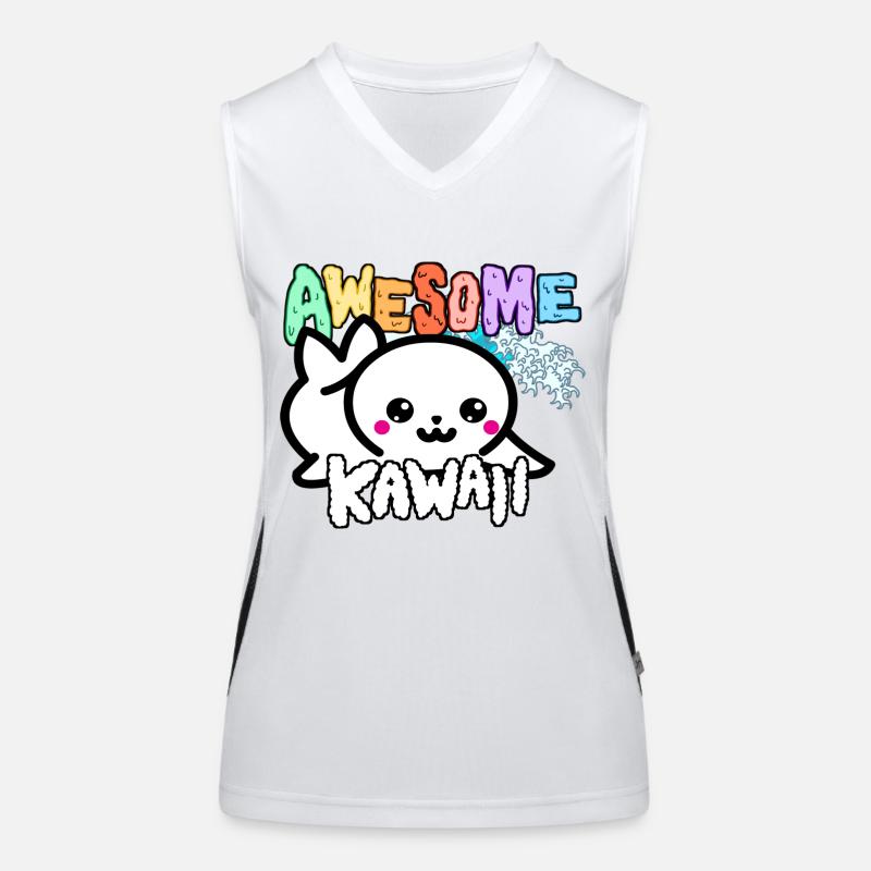 Robbe - Kawaii Funktionelles Kontrast-Tank Top für Frauen