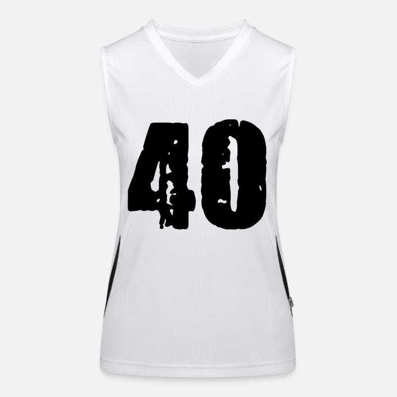 40 Zahl Trikot Funktionelles Kontrast-Tank Top für Frauen