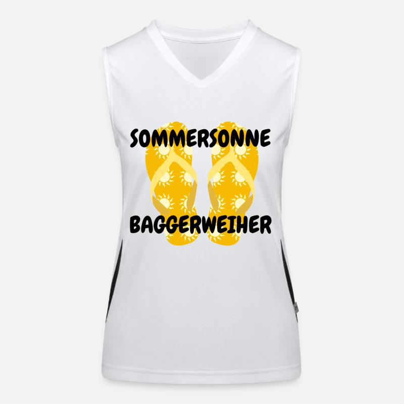 Baggerweiher Funktionelles Kontrast-Tank Top für Frauen