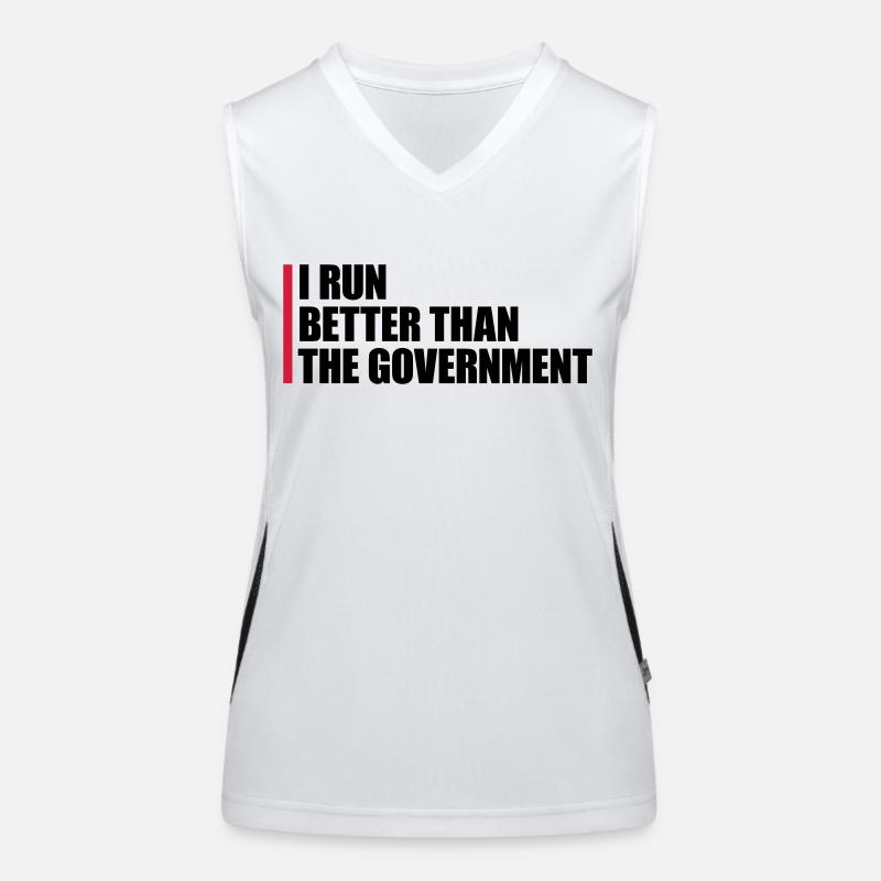run better than government Women's Functional Contrast Tank Top
