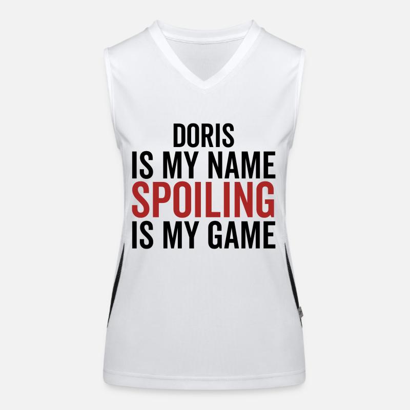 Doris est mon nom Spoiler est mon jeu Débardeur respirant contrasté Femme