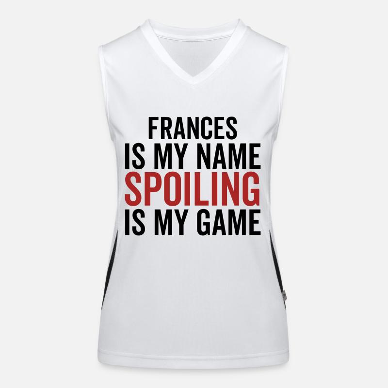 Frances est mon nom Spoiling est mon jeu Débardeur respirant contrasté Femme