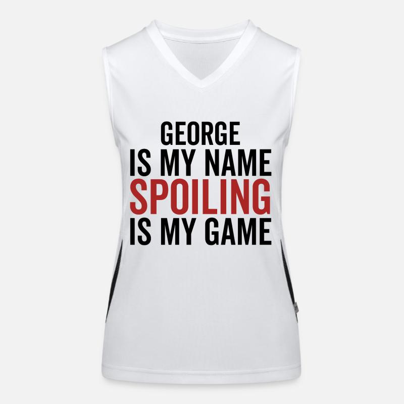 George est mon nom Spoiler est mon jeu Débardeur respirant contrasté Femme