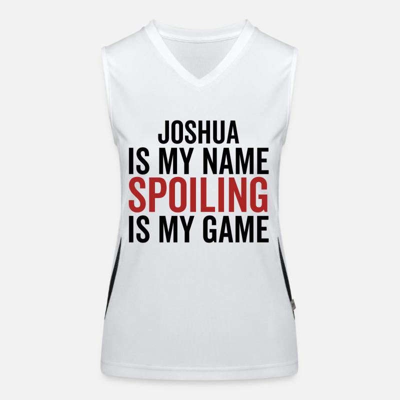 Joshua est mon nom Spoiling est mon jeu Débardeur respirant contrasté Femme