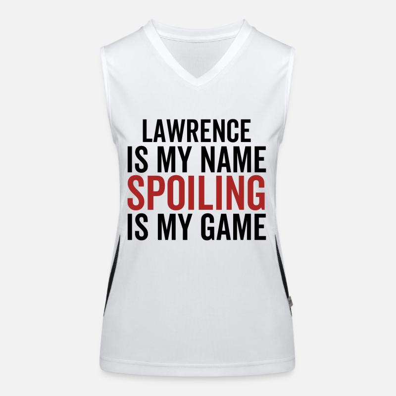 Lawrence est mon nom Spoiling est mon jeu Débardeur respirant contrasté Femme
