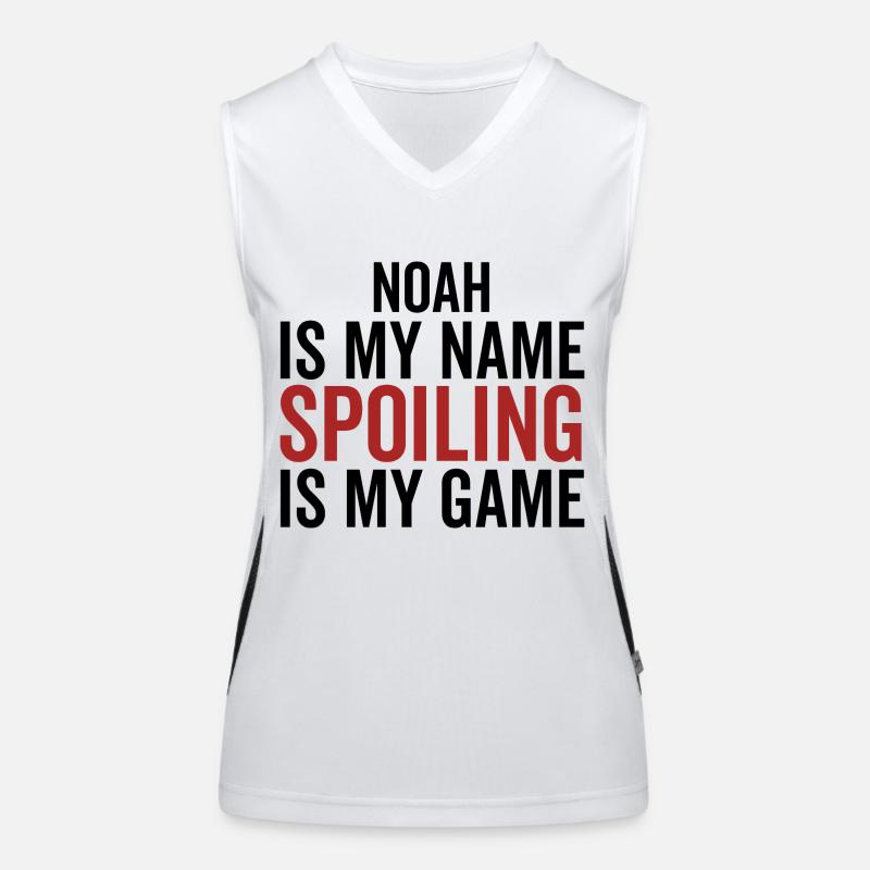 Noah is My Name Spoiling is My Game Women's Functional Contrast Tank Top