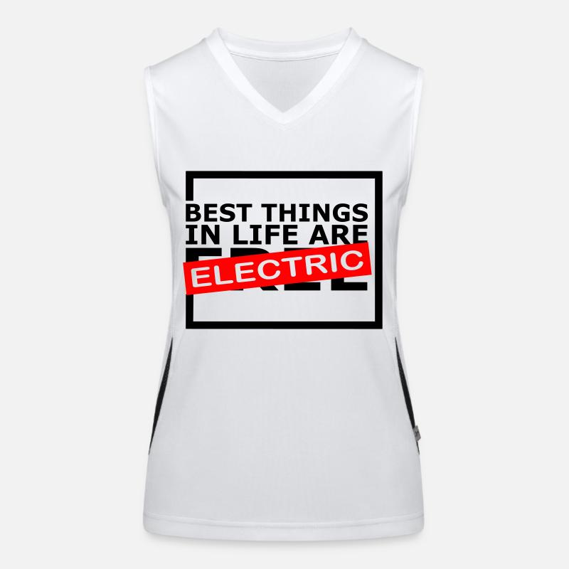 Die besten Dinge im Leben sind elektrisch 😎 Funktionelles Kontrast-Tank Top für Frauen