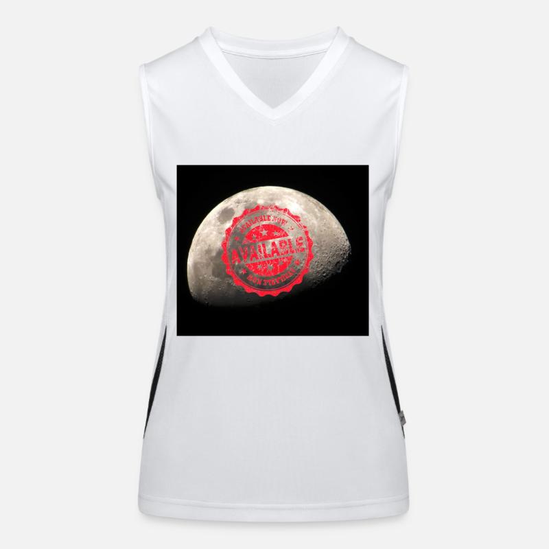 Mond, Halbmond, Planet Funktionelles Kontrast-Tank Top für Frauen