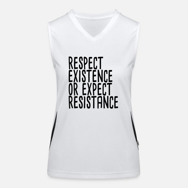 Respecter l’existence ou s’attendre à une résistance Débardeur respirant contrasté Femme