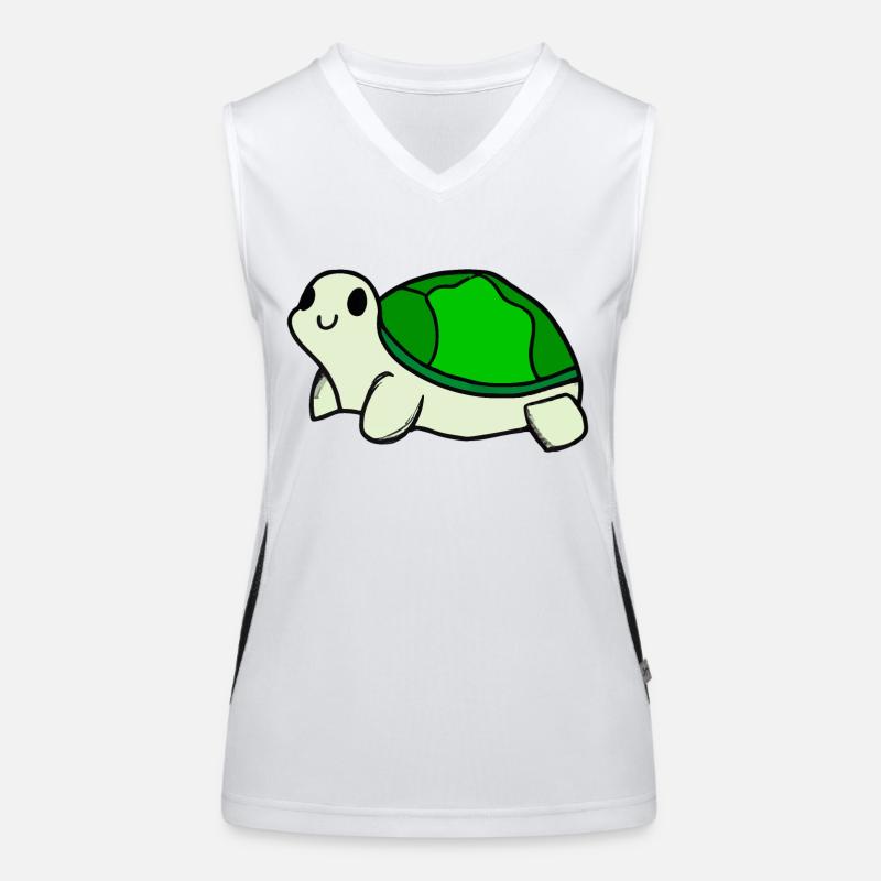 Idée cadeau de tortue mignonne bébé et enfants Débardeur respirant contrasté Femme