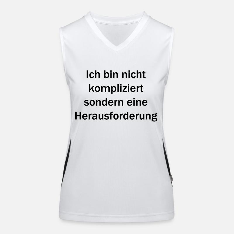 Ich bin nicht kompliziert Funktionelles Kontrast-Tank Top für Frauen