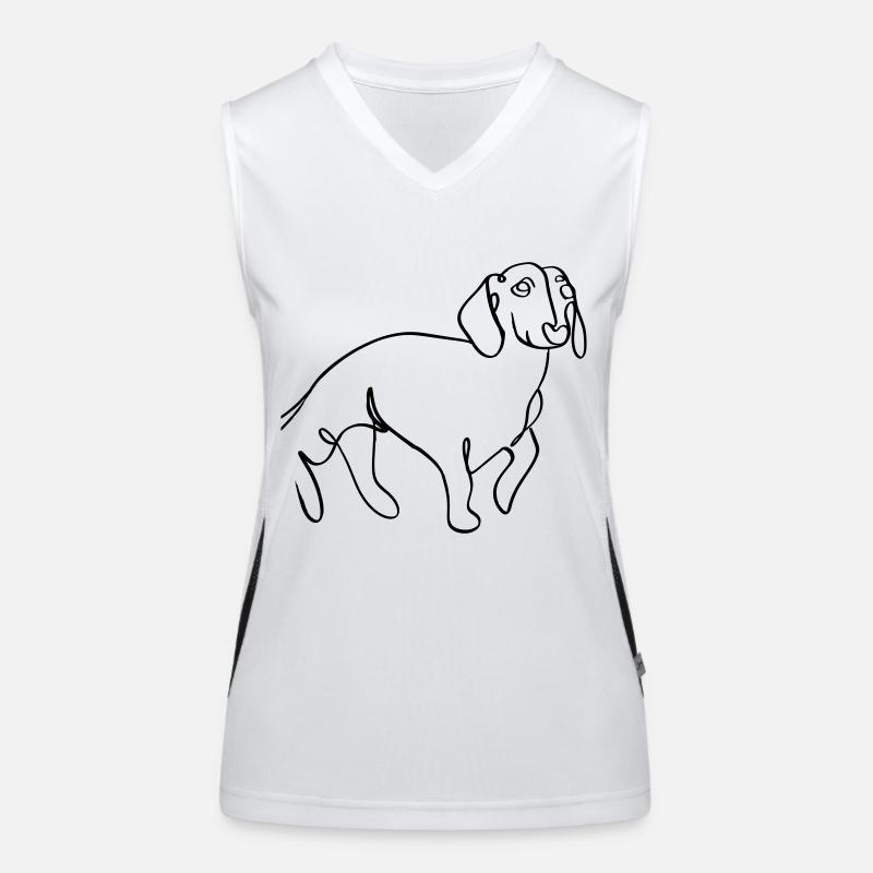Dachshund Women's Functional Contrast Tank Top