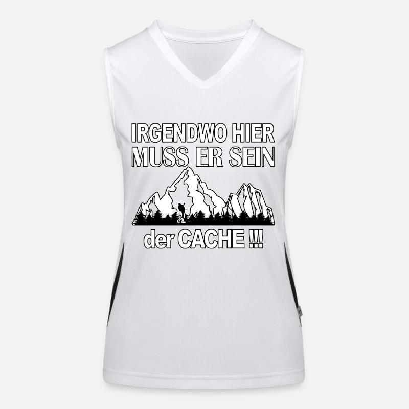 Irgendwo muss er sein der Geocache Funktionelles Kontrast-Tank Top für Frauen